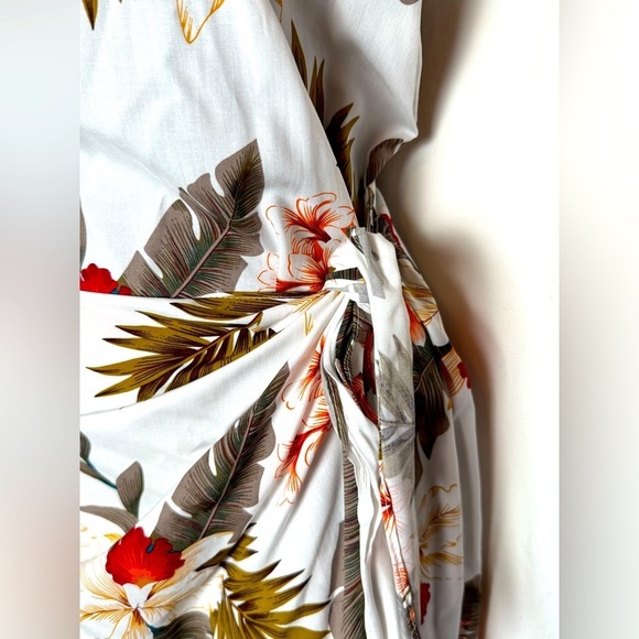 Two Palms Women's Sz L Side Tie Sleeveless Hawaiian Dress - Picture 4 of 5